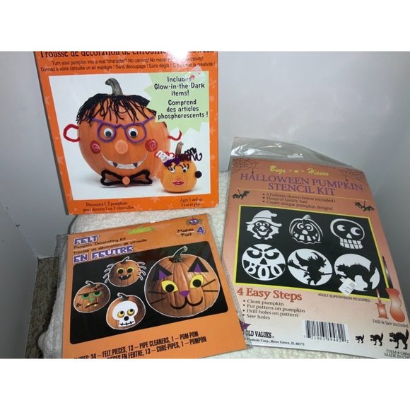 Pumpkin Decorating Carving Kits Craft Pieces and Patterns - Picture 1 of 7